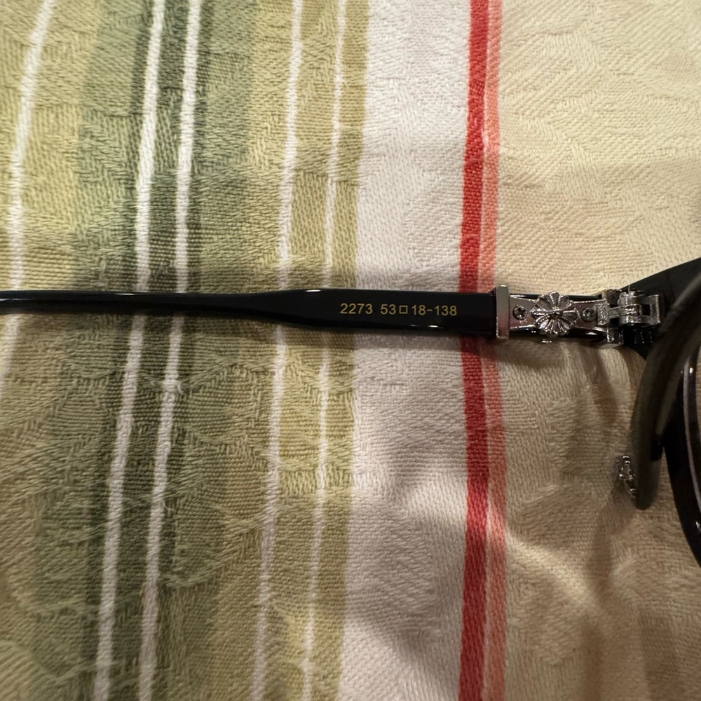 Chrome Hearts Black Frames with Silver Detailing - image 3